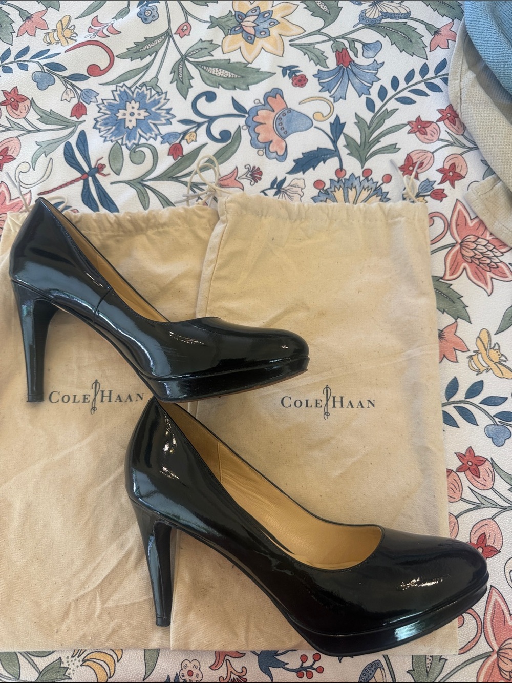 Cole Haan Black Patent Leather High-Heel Pumps in Collaboration with Nike Air